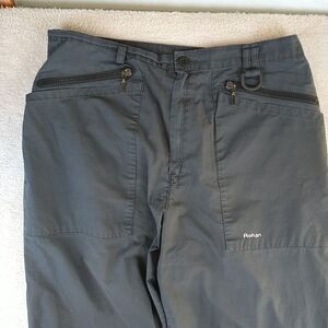 Rohan Bags Hiking Trousers Pants Women's 18 Gray Pockets Zip Utility Travel Walk